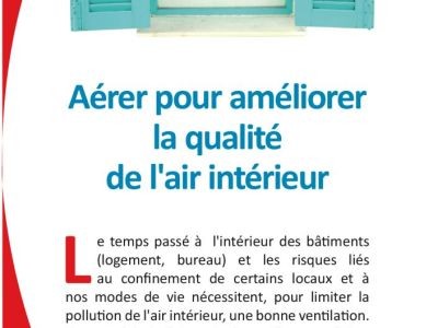 Aérer pour améliorer la qualité de l'air intérieur