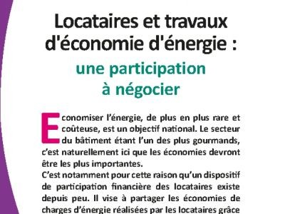 Locataires et travaux d'économie d'énergie