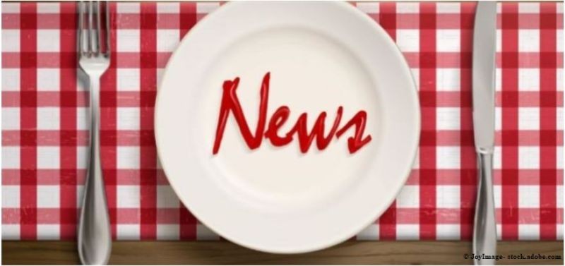 assiette fourchette couteau avec le mot news