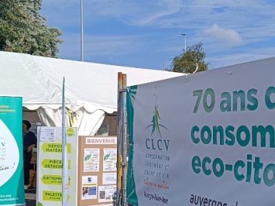 stand arbre ciel panneaux publiciataire CLCV