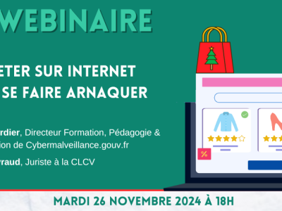 WEBINAIRE. Acheter sur internet sans se faire arnaquer !